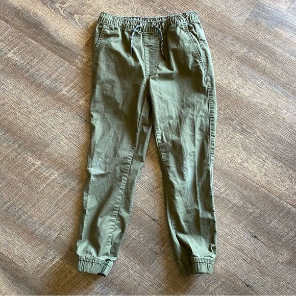 GAP Boys Olive Jogger Pants Medium Elastic Comfort Waistband - Picture 3 of 6